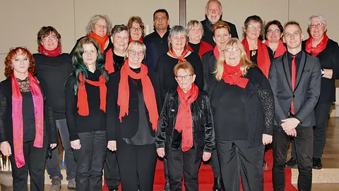 Gruppenfoto des Kirchenchores in Evangelium