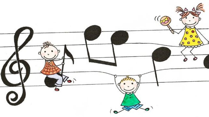 Singende Kindergartenkinder